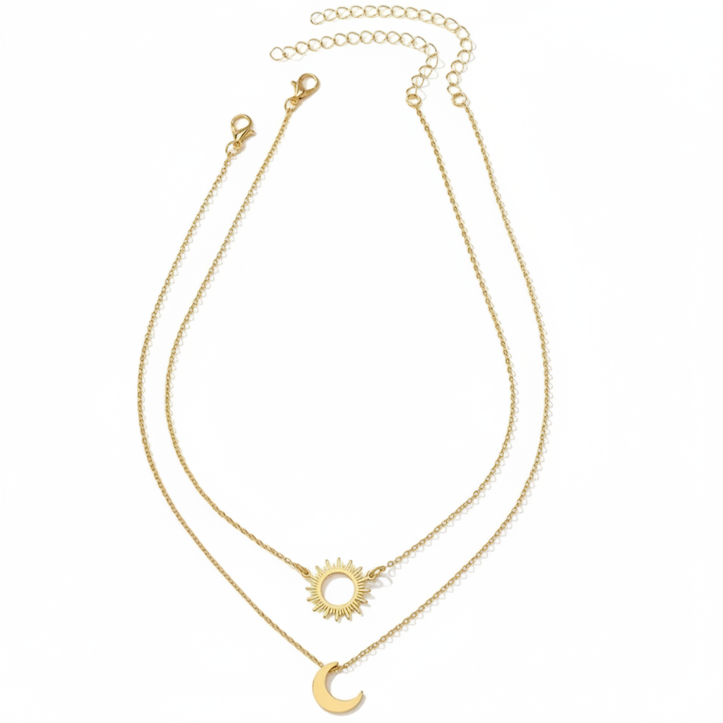 Colar Sol Lua Teste