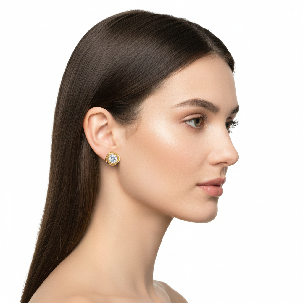 Brinco Entrelaço Zircônia Teste